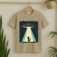 Awesome Ufo Beams A Cat Up For Intergalactic Laughs T-Shirt