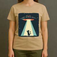 Awesome Ufo Beams A Cat Up For Intergalactic Laughs T-Shirt