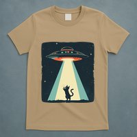 Awesome Ufo Beams A Cat Up For Intergalactic Laughs T-Shirt