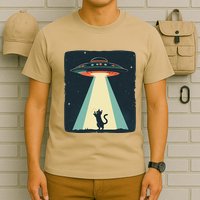 Awesome Ufo Beams A Cat Up For Intergalactic Laughs T-Shirt