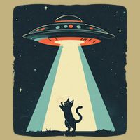 Awesome Ufo Beams A Cat Up For Intergalactic Laughs T-Shirt
