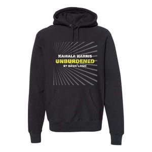 Antikamala Unburdened By Basic Logic Cool Distressed Premium Hoodie