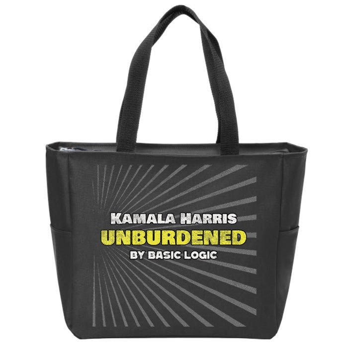 Antikamala Unburdened By Basic Logic Cool Distressed Zip Tote Bag