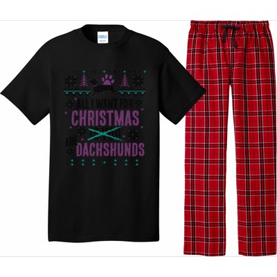 Awesome Ugly Christmas Dachshund Gift Pajama Set