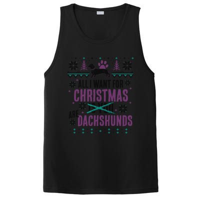 Awesome Ugly Christmas Dachshund Gift PosiCharge Competitor Tank