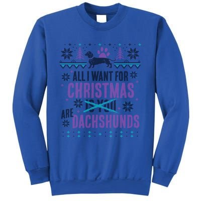 Awesome Ugly Christmas Dachshund Gift Sweatshirt