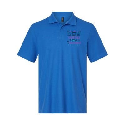 Awesome Ugly Christmas Dachshund Gift Softstyle Adult Sport Polo