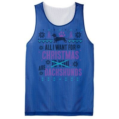 Awesome Ugly Christmas Dachshund Gift Mesh Reversible Basketball Jersey Tank