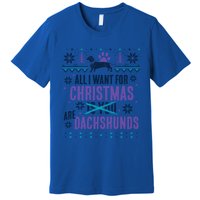 Awesome Ugly Christmas Dachshund Gift Premium T-Shirt