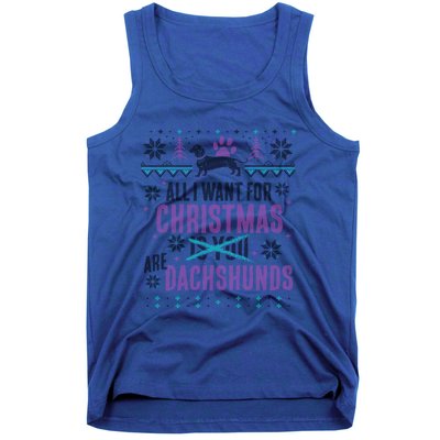 Awesome Ugly Christmas Dachshund Gift Tank Top