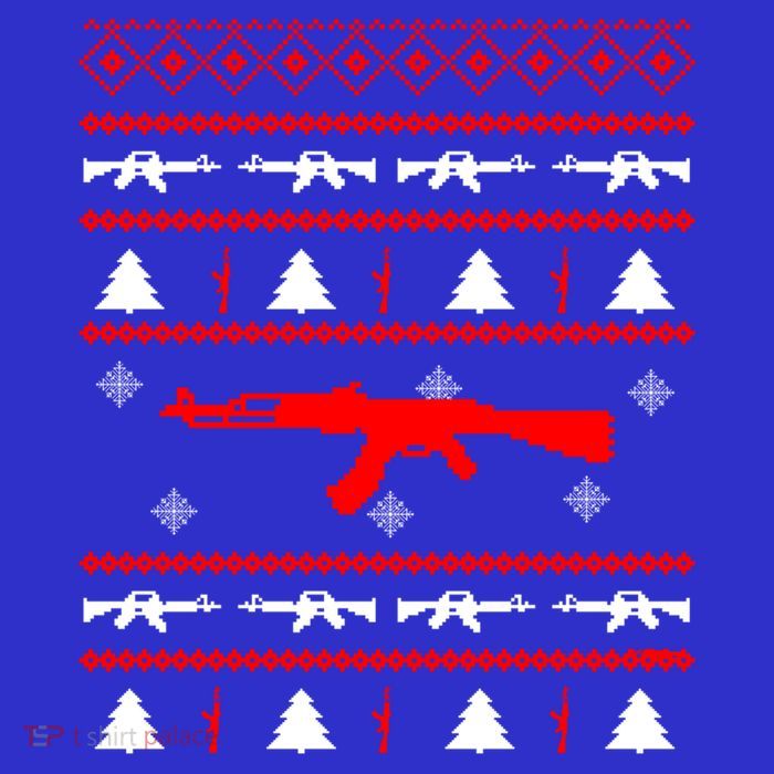 Ak47 Ugly Christmas Party Sweater Gun Lovers Gift Premium T-Shirt