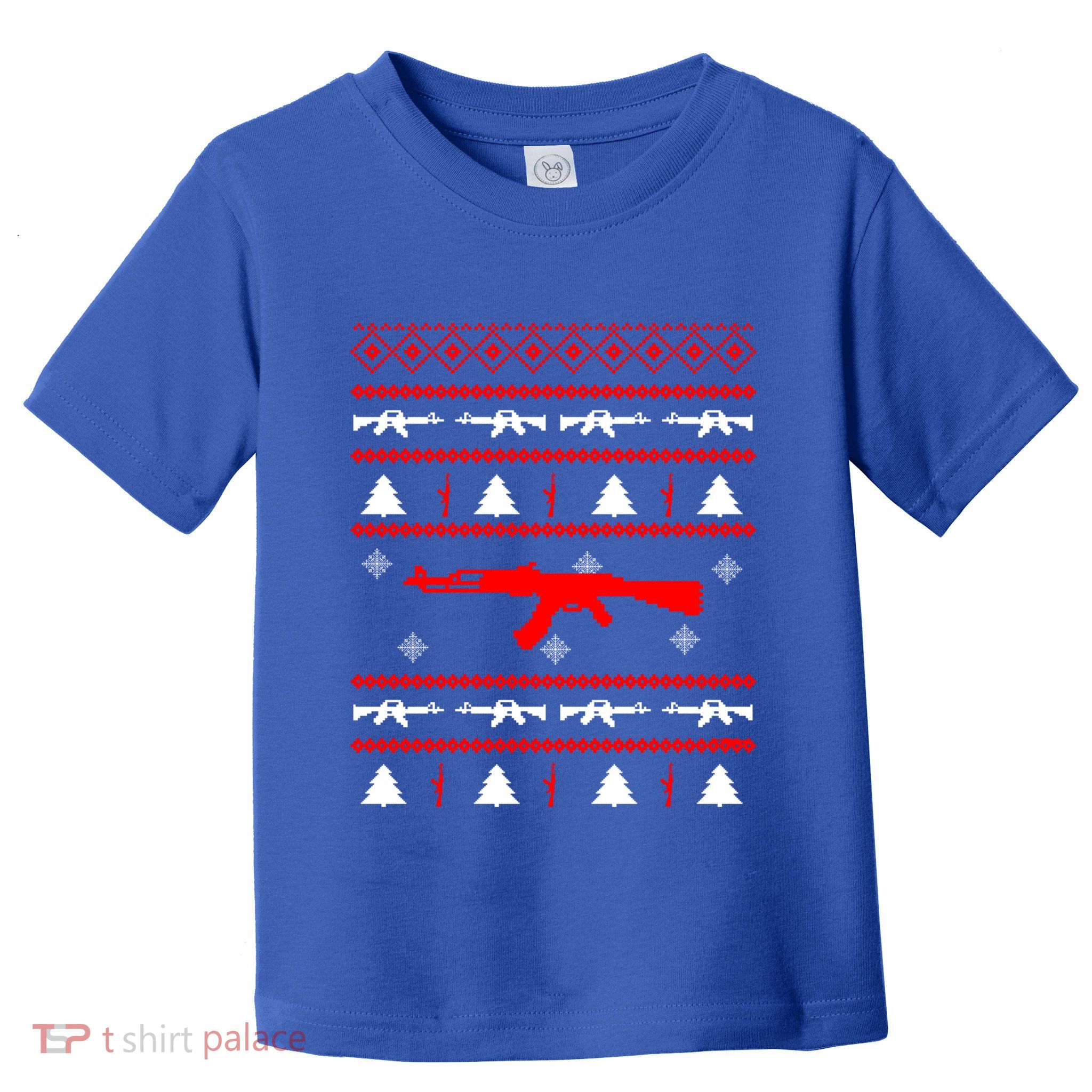 Ak47 Ugly Christmas Party Sweater Gun Lovers Gift Toddler T-Shirt