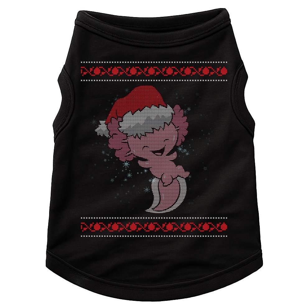 Axolotl Ugly Christmas Sweater Design Doggie Tank