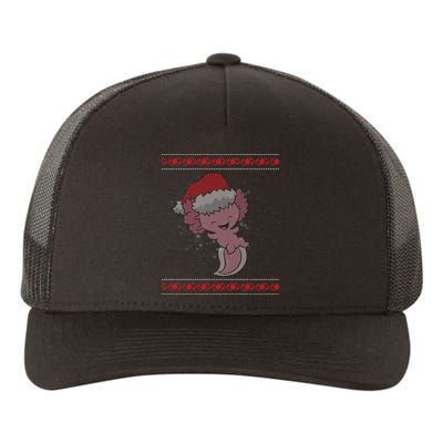 Axolotl Ugly Christmas Sweater Design Yupoong Adult 5-Panel Trucker Hat