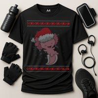 Axolotl Ugly Christmas Sweater Design Performance Shirt