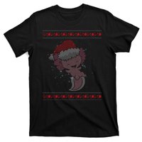 Axolotl Ugly Christmas Sweater Design T-Shirt