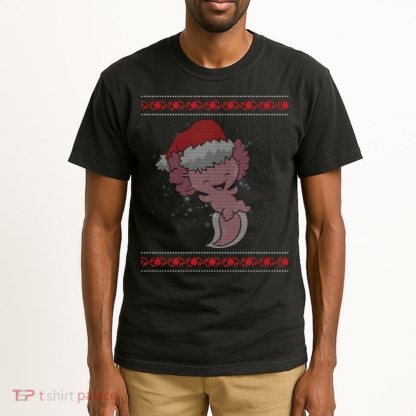 Axolotl Ugly Christmas Sweater Design Tall T-Shirt