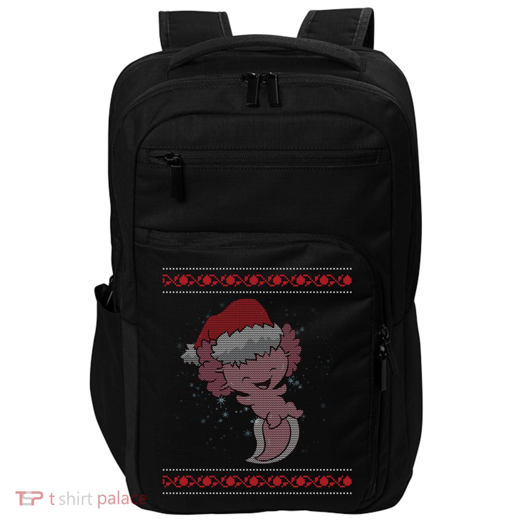 Axolotl Ugly Christmas Sweater Design Impact Tech Backpack