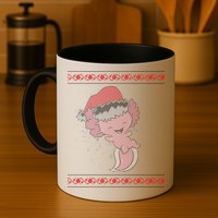 Axolotl Ugly Christmas Sweater Design Mug