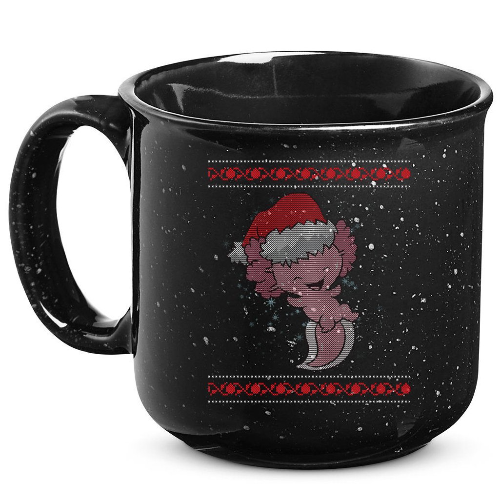 Axolotl Ugly Christmas Sweater Design 15oz Campfire Ceramic Mug