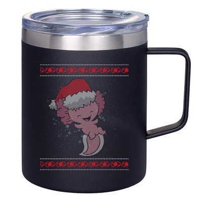 Axolotl Ugly Christmas Sweater Design 12oz Stainless Steel Coffee Mug