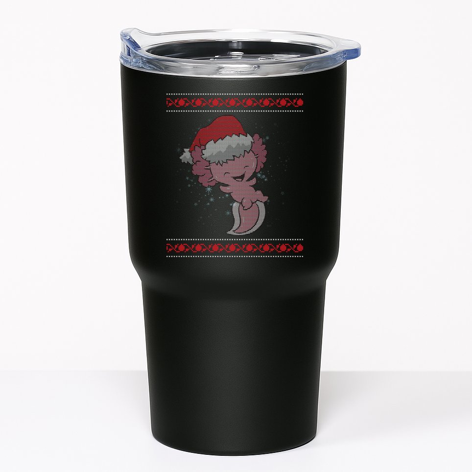 Axolotl Ugly Christmas Sweater Design Tumbler