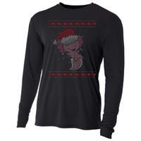 Axolotl Ugly Christmas Sweater Design Cooling Performance Long Sleeve Crew