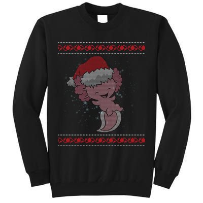 Axolotl Ugly Christmas Sweater Design Tall Sweatshirt