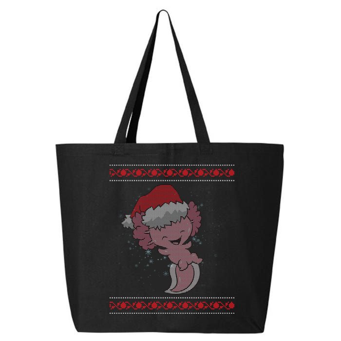 Axolotl Ugly Christmas Sweater Design 25L Jumbo Tote
