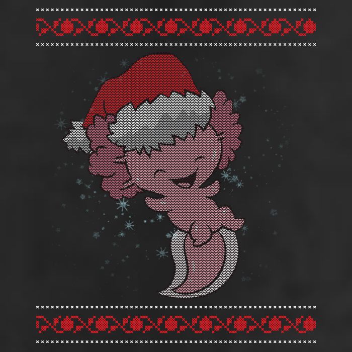 Axolotl Ugly Christmas Sweater Design 25L Jumbo Tote