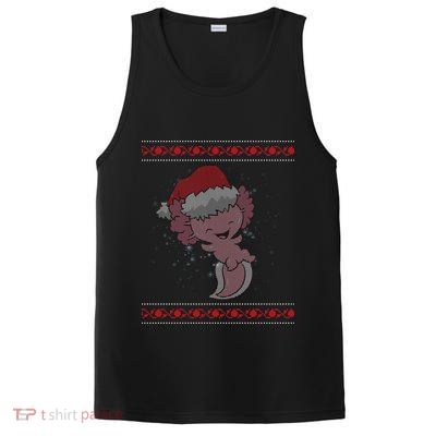 Axolotl Ugly Christmas Sweater Design PosiCharge Competitor Tank