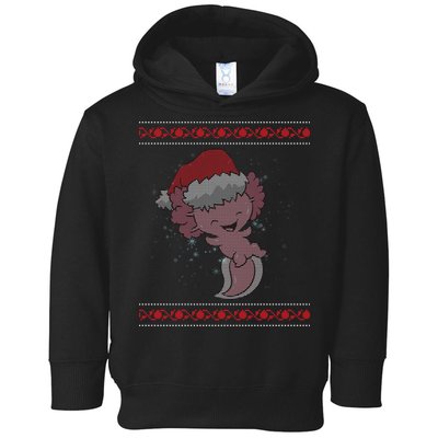 Axolotl Ugly Christmas Sweater Design Toddler Hoodie