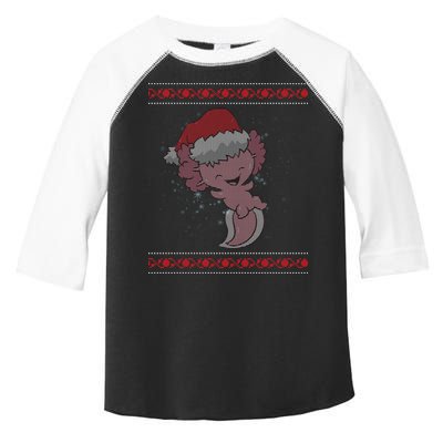Axolotl Ugly Christmas Sweater Design Toddler Fine Jersey T-Shirt