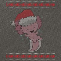Axolotl Ugly Christmas Sweater Design Cotton Canvas Backpack