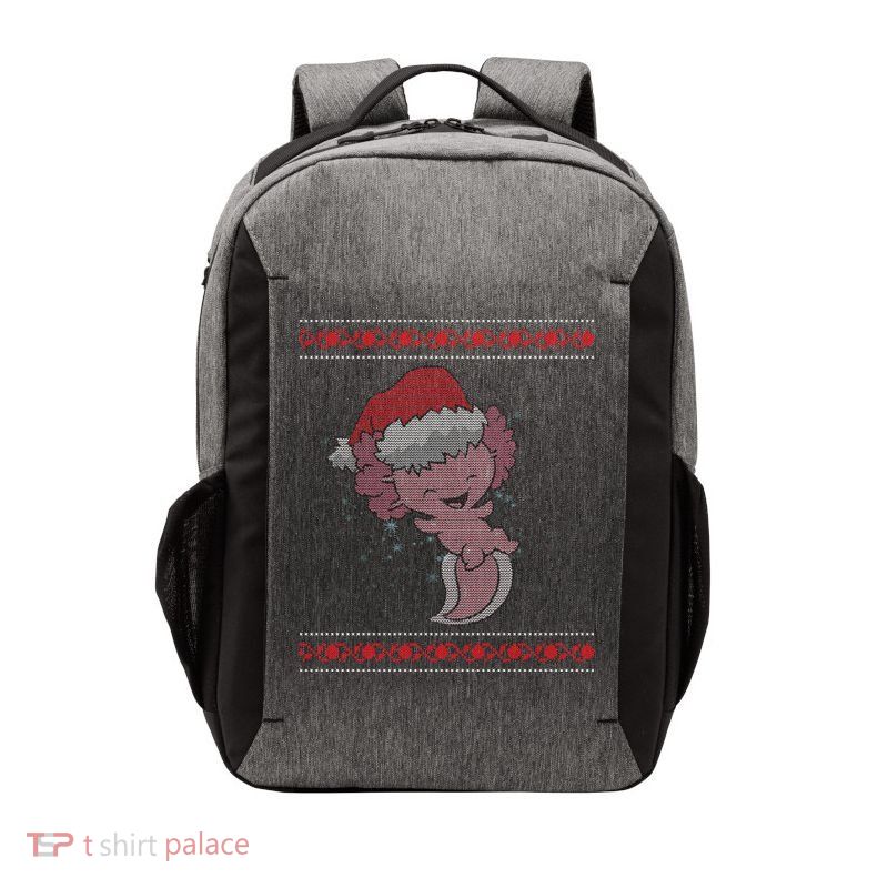 Axolotl Ugly Christmas Sweater Design Vector Backpack