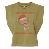 Axolotl Ugly Christmas Sweater Design Garment-Dyed Women's Muscle Tee