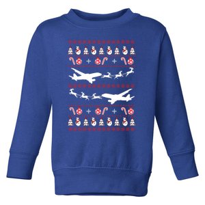 Airplanes Ugly Christmas Xmas Costume Toddler Sweatshirt