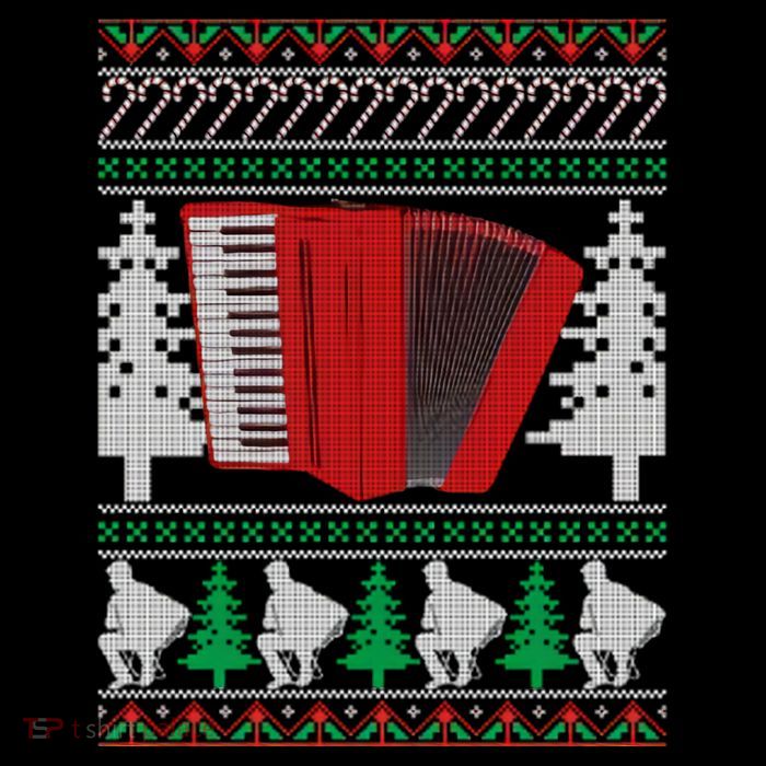 Accordion Ugly Christmas Wool Snapback Cap