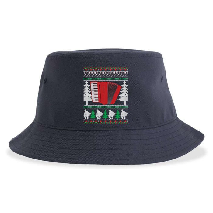Accordion Ugly Christmas Sustainable Bucket Hat