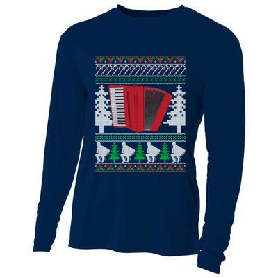 Accordion Ugly Christmas Cooling Performance Long Sleeve Crew