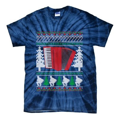 Accordion Ugly Christmas Tie-Dye T-Shirt