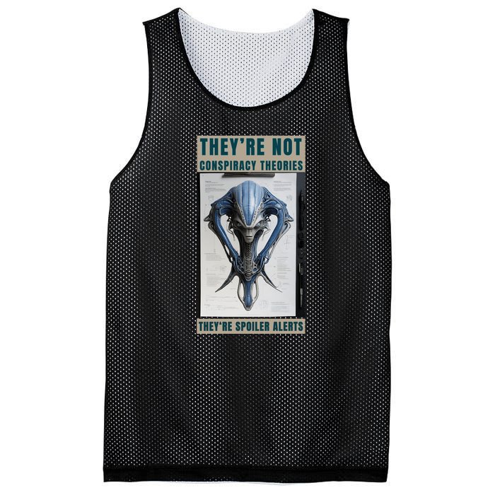 Alien Ufo Conspiracy Theory Disclosure Mesh Reversible Basketball Jersey Tank