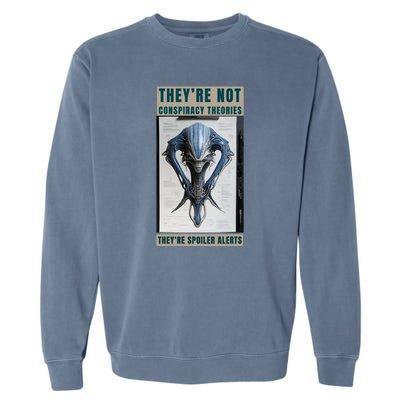 Alien Ufo Conspiracy Theory Disclosure Garment-Dyed Sweatshirt