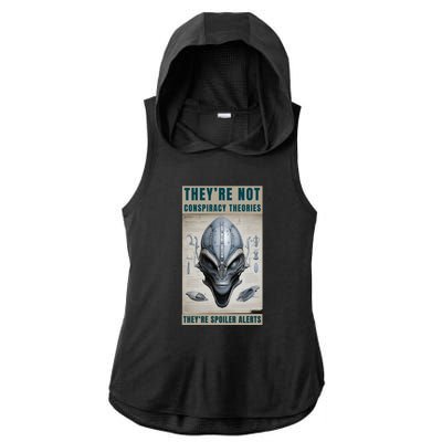 Alien Ufo Conspiracy Theory Disclosure Ladies PosiCharge Tri-Blend Wicking Draft Hoodie Tank