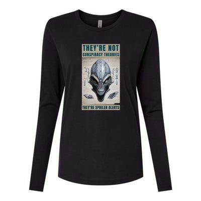 Alien Ufo Conspiracy Theory Disclosure Womens Cotton Relaxed Long Sleeve T-Shirt