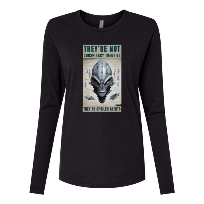 Alien Ufo Conspiracy Theory Disclosure Womens Cotton Relaxed Long Sleeve T-Shirt