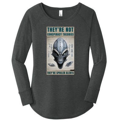 Alien Ufo Conspiracy Theory Disclosure Women's Perfect Tri Tunic Long Sleeve Shirt