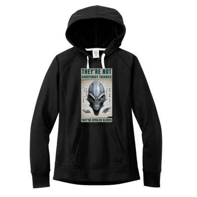 Alien Ufo Conspiracy Theory Disclosure Women's Fleece Hoodie