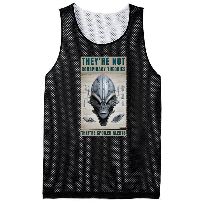 Alien Ufo Conspiracy Theory Disclosure Mesh Reversible Basketball Jersey Tank