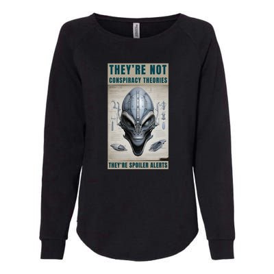 Alien Ufo Conspiracy Theory Disclosure Womens California Wash Sweatshirt